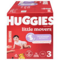 Huggies Little Movers Disney Baby 3 (16-28 lb) Diapers (16-28 lbs (7-13 kg)), 76 Each