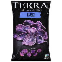 Terra Vegetable Chips, Blues with Sea Salt, Real, 5 Ounce