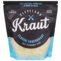 Cleveland Kraut Sauerkraut, Salt & Caraway Seed, Classic, 16 Ounce