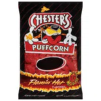 Chester's Puffcorn, Flamin' Hot Flavored, 4.25 Ounce