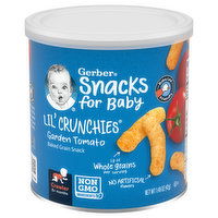 Gerber Snacks for Baby Baked Grain Snack, Garden Tomato, Lil' Crunchies, Crawler (8+ Months), 1.48 Ounce