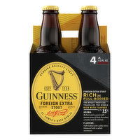 Guinness Beer, Foreign Extra Stout, 4 Each