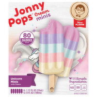 JonnyPops Ice Pops, Unicorn, Cream, Minis, 6 Each