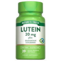 Nature's Truth Lutein, 20 mg, Softgels, 39 Each