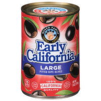 Early California Olives, Pitted, Ripe, Large, 6 Ounce