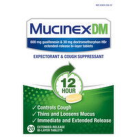 Mucinex DM Expectorant & Cough Suppressant, Tablets, 20 Each