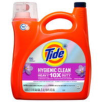 Tide + Detergent, 10x Heavy Duty, Hygienic Clean, Spring Meadow, 154 Fluid ounce