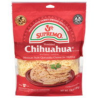 V&V Supremo Shredded Cheese, Chihuahua, 7.06 Ounce