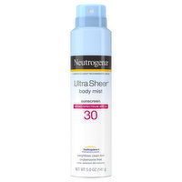 Neutrogena Ultra Sheer Sunscreen, Body Mist, Broad Spectrum SPF 30, 5 Ounce