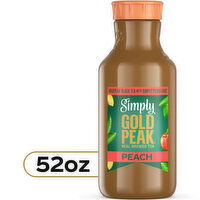Gold Peak Gold Peak Simply  Tea & Peach, Flavored Iced Tea, 52 Fluid ounce