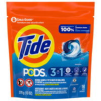 Tide Detergent, 3 in 1, Original, Pacs, 16 Each