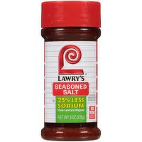 Lawry's 25% Less Sodium Seasoned Salt, 8 Ounce