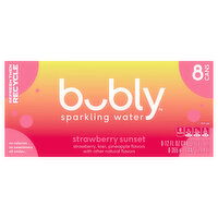 Bubly Strawberry Sunset Sparkling Water, 8 Each