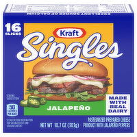 Kraft Cheese Product, Jalapeno, Pasteurized Prepared, 16 Each