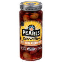 Pearls Specialties Olives, Greek, Pitted Medley, 6.3 Ounce