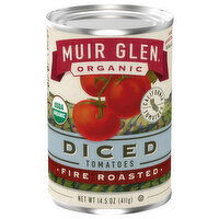 Muir Glen Organic Tomatoes, Fire Roasted, Diced, 14.5 Ounce