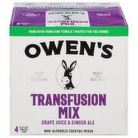 Owen's Cocktail Mixer, Non-Alcoholic, Transfusion Mix, 4 Each