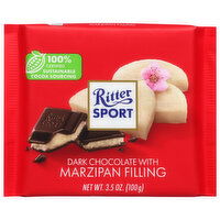 Ritter Sport Dark Chocolate with Marzipan Filling, 3.5 Ounce