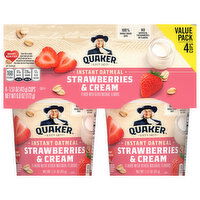 Quaker Strawberries & Cream Instant Oatmeal Value Pack, 4 Each
