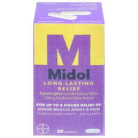 Midol Long Lasting Relief, 650 mg, Caplets, 20 Each