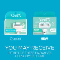 Venus Deluxe Smooth Sensitive Women's Razor Blade Refills, 4 Each