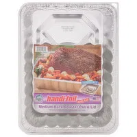 Handi-Foil Pan & Lid, Rack Roaster, Medium, 1 Each