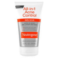 Neutrogena Daily Scrub, Acne Control, All-in-1, 4.2 Fluid ounce