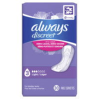 Always Discreet Discreet Light Absorbency, Regular Length, 30 Each