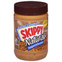 Skippy Natural Peanut Butter Spread, Extra Crunchy, Super Chunk, 26.5 Ounce