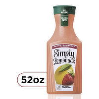 Simply Simply  Lemonade With Strawberry, All Natural Non-Gmo, 52 Fluid ounce
