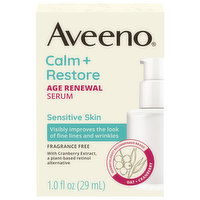 Aveeno Serum, Age Renewal, Calm + Restore, Sensitive Skin, 1 Ounce