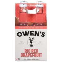 Owen's Cocktails Mixer, Non-Alcoholic, Rio Red Grapefruit, 4 Each