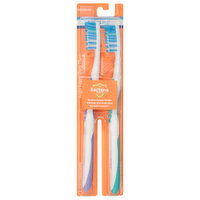 Equaline Toothbrushes, Bacteria Defense, Regular, Medium, 2 Each