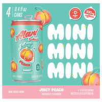 Alani Nu Energy Drink, Juicy Peach, Mini, 4 Each