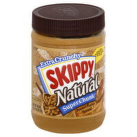 Skippy Natural Peanut Butter Spread, Extra Crunchy, Super Chunk, 26.5 Ounce