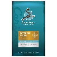 Caribou Coffee Coffee, Ground, Light Roast, Daybreak Blend, 20 Ounce