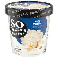 So Delicious Dairy Free Cashewmilk Non-Dairy Very Vanilla Frozen Dessert, 1 Pint