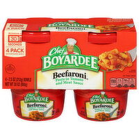 Chef Boyardee Beefaroni Pasta, in Tomato and Meat Sauce, 4 Pack, 4 Each