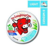 The Laughing Cow Cheese Wedges, Creamy Light, Spreadable, 8 Each