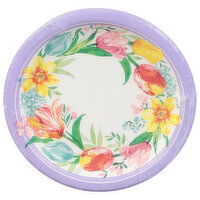 Party Creations Plates, Beautiful Blooms, 8 Each