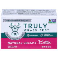 Truly Grass Fed Butter, Natural Creamy, Unsalted, 8 Ounce