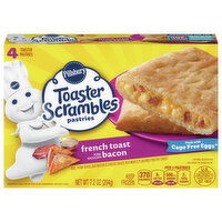 Pillsbury Toaster Scrambles Toaster Pastries, French Toast Bacon, 4 Each