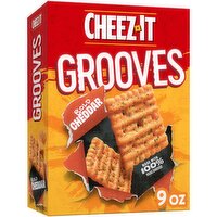 Cheez-It Grooves Cheese Crackers, Bold Cheddar, 9 Ounce