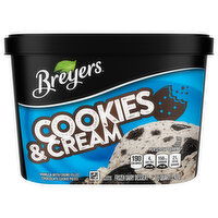 Breyers Frozen Dairy Dessert, Cookies & Cream, 1.5 Quart