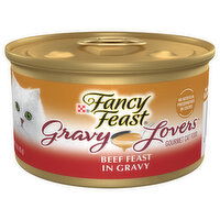 Fancy Feast Gravy Lovers Cat Food, Gourmet, Beef Feast in Gravy, 3 Ounce