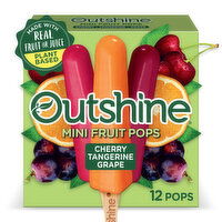 Outshine Outshine Cherry, Tangerine, and Grape Frozen Fruit Pops, Variety Pack, 12 Count, 12 Each