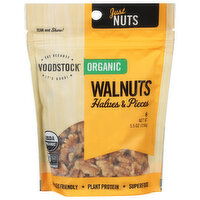 Woodstock Walnuts, Organic, Halves & Pieces, 5.5 Ounce