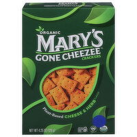 Mary's Gone Cheezee Crackers, Organic, Plant-Based, Cheese & Herb Flavor, 4.25 Ounce