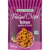 Snack Factory® Garlic & Herb Pretzel Crisps, 12 Ounce