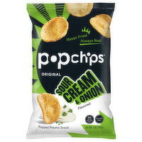 Popchips Popped Potato Snack, Original, Sour Cream & Onion Flavored, 5 Ounce